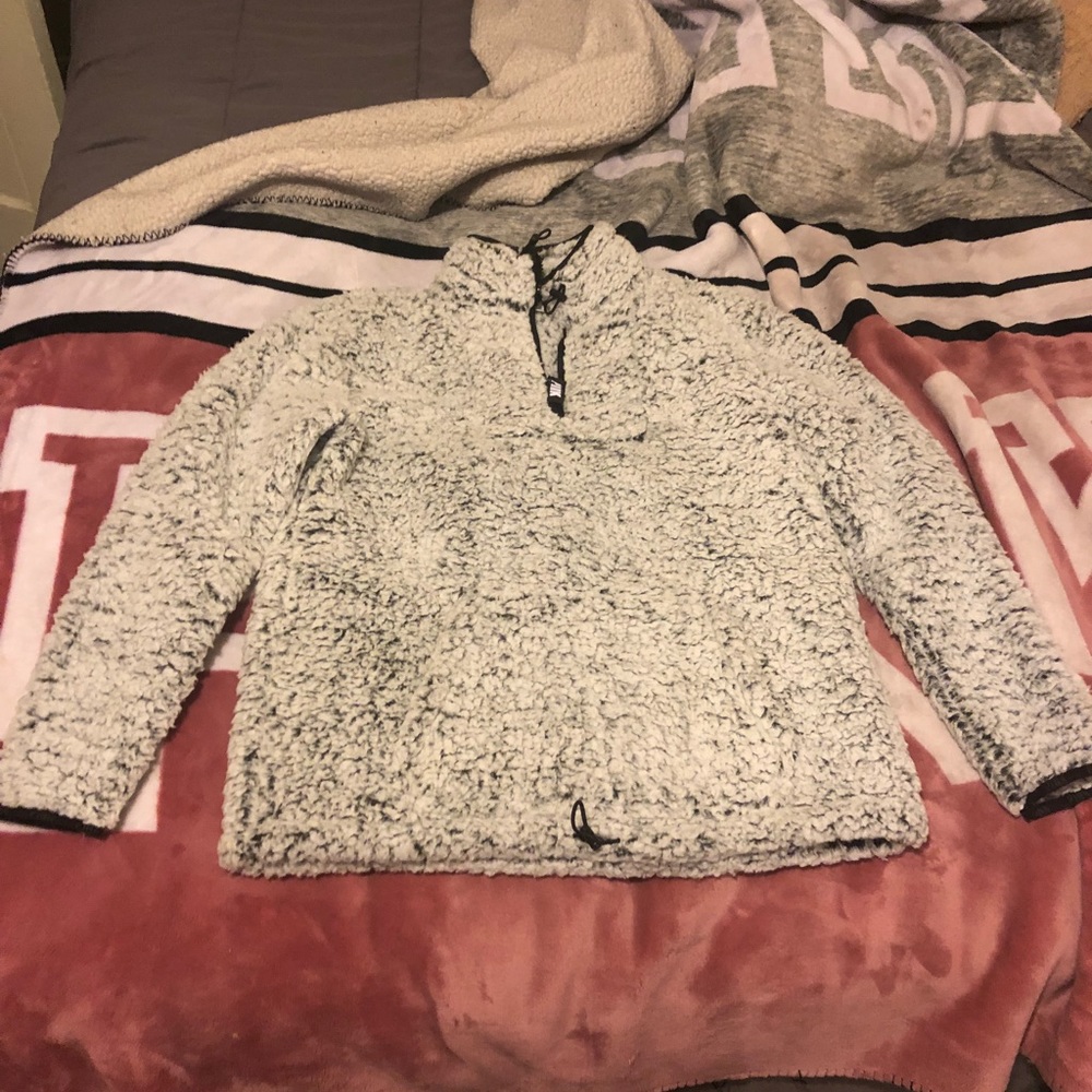 PINK half zip Sherpa